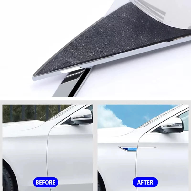 2Pcs Metal Car Stickers Badge For Mercedes Benz MB AMG W204 W205 W203 W211 W212 W213 W201 W210 W124 W169 Auto Fender Side Decals