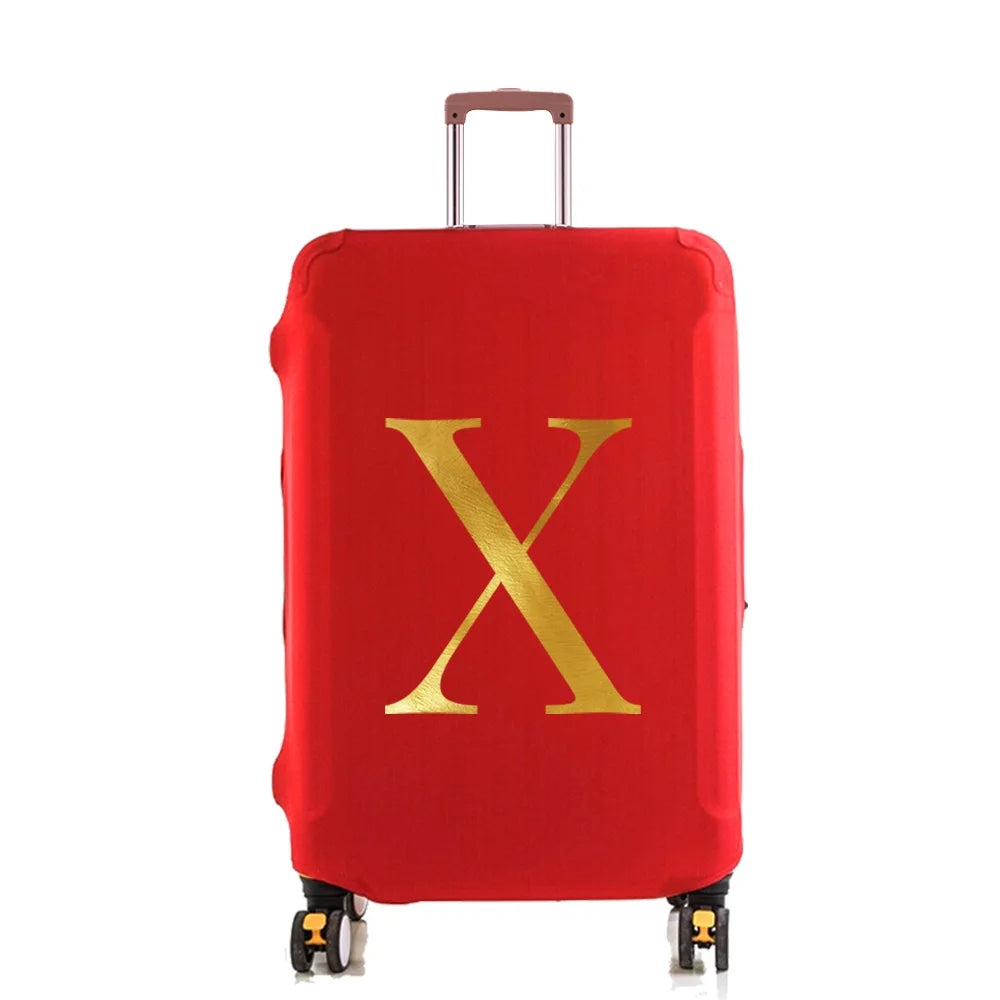 Luggage Cover Protector Elastic Fashion Suitcase Dust Cover Fit 18-28 Inch Trolley Baggage Letter Name Print Travel Accessories