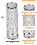 BBQ Rolling Basket – Rolling Grilling Baskets for Outdoor Grilling - Stainless Steel BBQ Grill Basket - BBQ Accessories for Outd