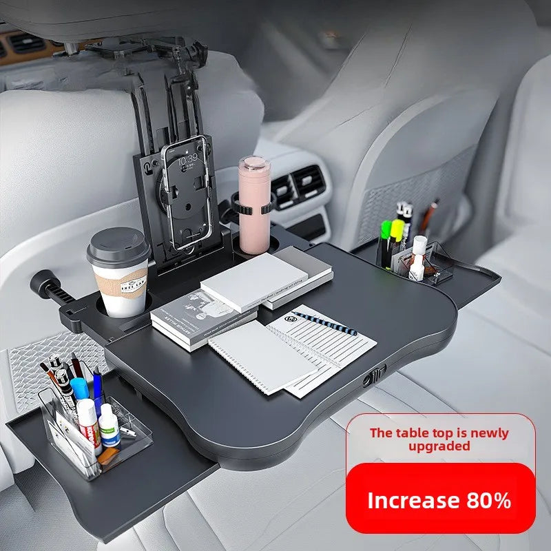 360° Rotating Car Tray Table - ABS Backseat Mount, Laptop & Drink Holder for Road Trips