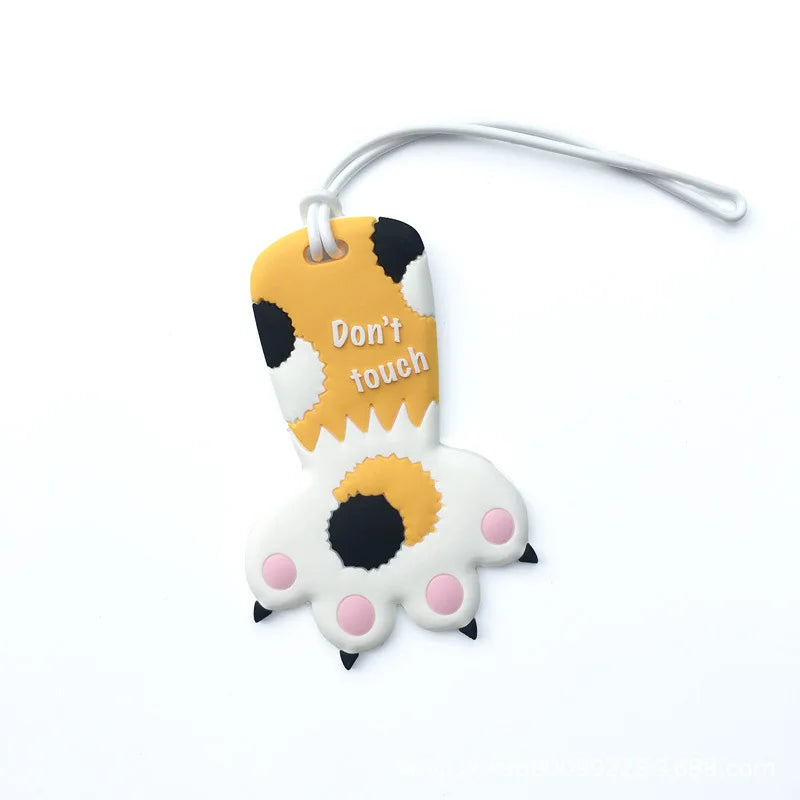 Macaron Colored Cat Paw Luggage Tag Check-in Anti Loss Ornament, Containing Various Types of Luggage Tags