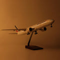 47CM air france plane model A380/B747/B777/A350 Model airplanes Resin Diecast collectible aircraft with Landing Gear Wheels LED
