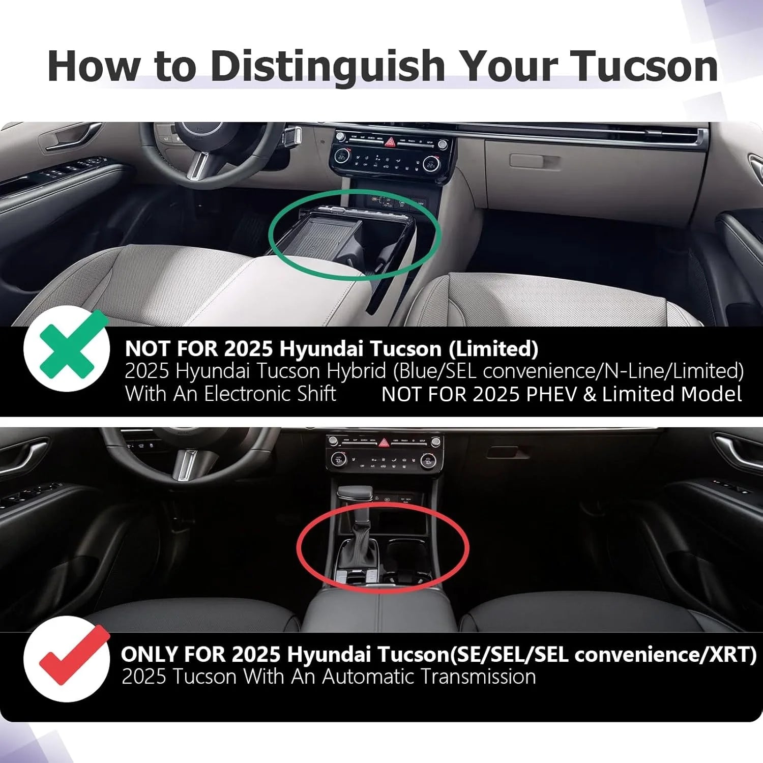 For Tucson 2022-2025 2025 2026 Center Console Organizer Armrest Storage Box Armrest Console Organizer Insert Tray Accessories