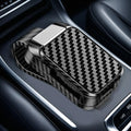 Glasses Holder for Car Sun Visor Sunglasses Clip Card Ticket Holder Eyeglasses Fastener Carbon Fiber Sunglasses Clip Black Silve