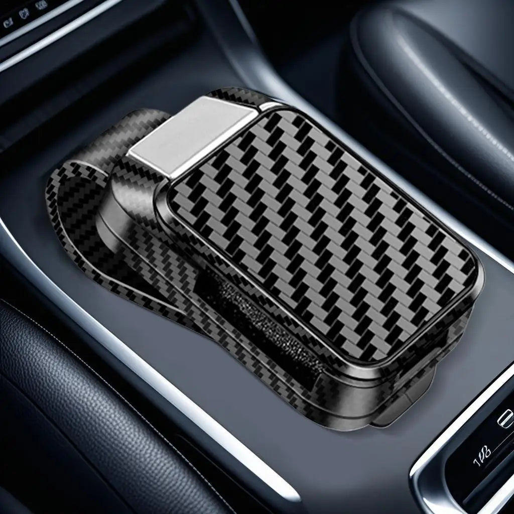 Glasses Holder for Car Sun Visor Sunglasses Clip Card Ticket Holder Eyeglasses Fastener Carbon Fiber Sunglasses Clip Black Silve