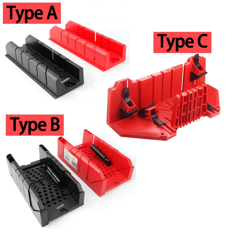 22.5/45/90 Degree 1pcs Wood Cutting Clamping Miter Saw Box Woodworking Angle Cutting for Carpenter