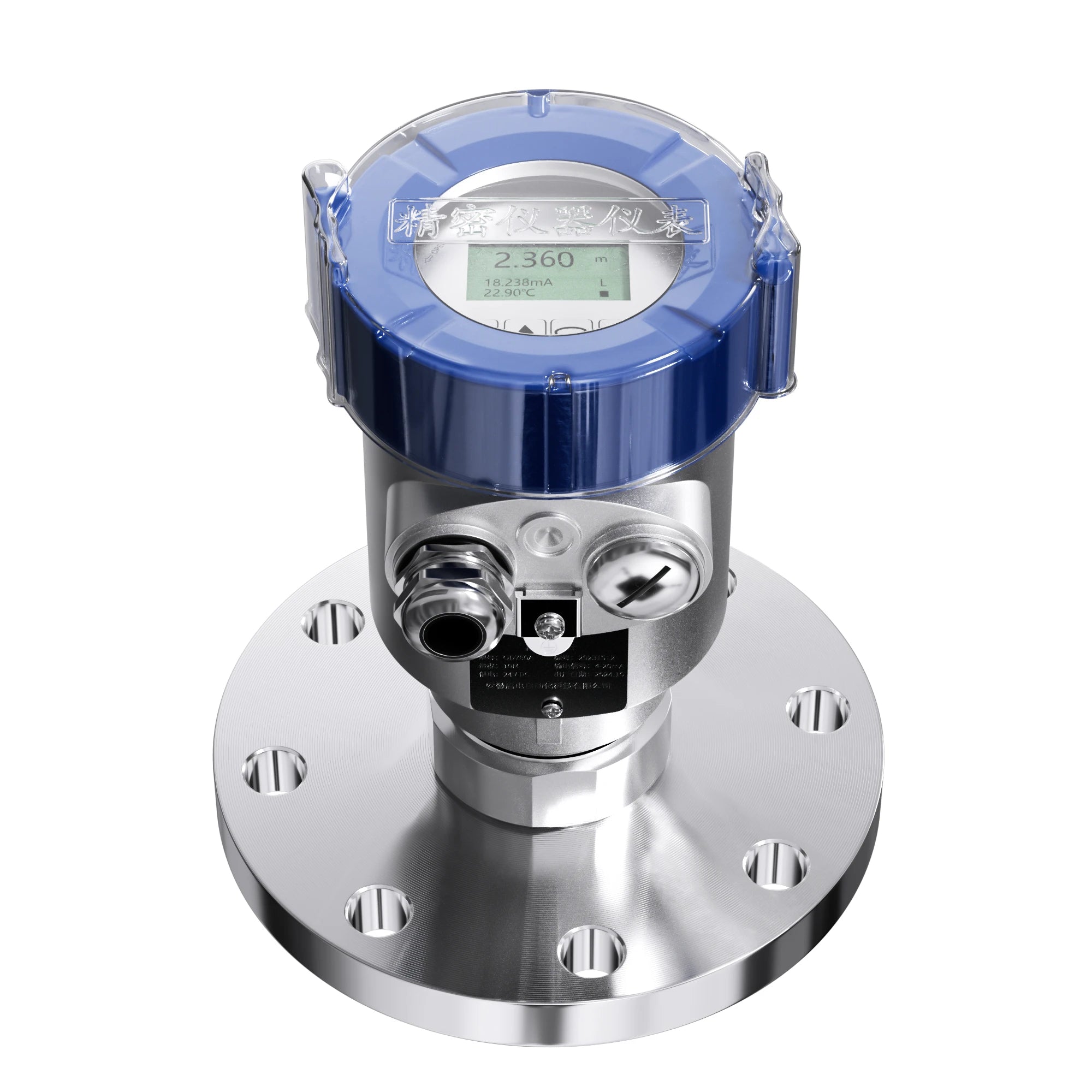 80GHZ  Radar Level Transmitter 4-20mA RS485 DN100 Radar Level Sensor 120m Non Contact Liquid Water Tank  Radar Level Gauge