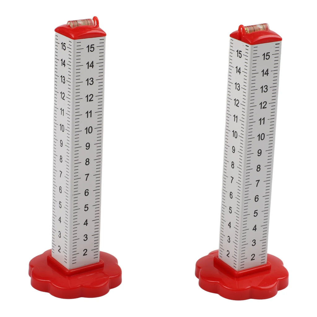 2pcs Equal Height Marking Ruler 4 Sided Scale Aluminum Alloy Dual-purpose Ceiling Brick Leveling Ruler Measurement Tools