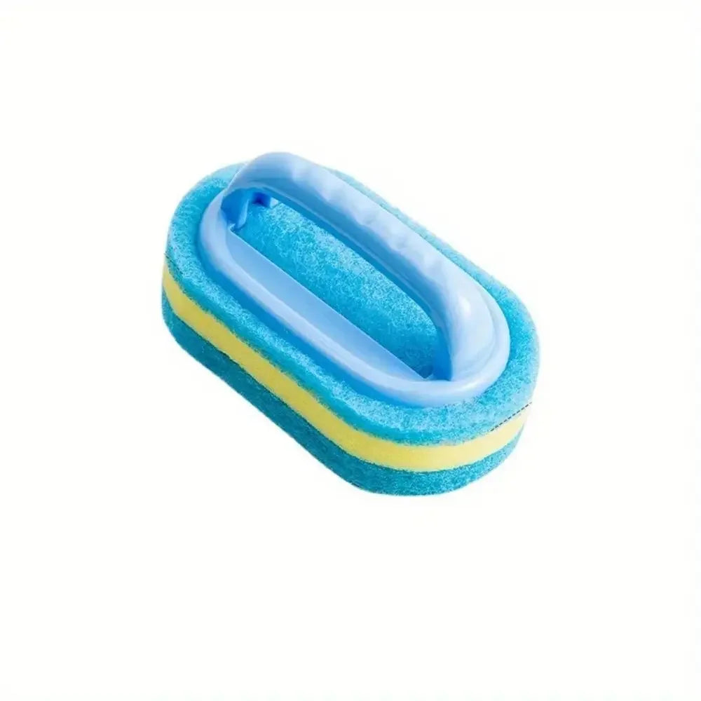 Cleaning Brush with Handle Kitchen Sponge Wipe Thickening Bathroom Tile Cleaning Sponge Household Stain Removal Clean Tools