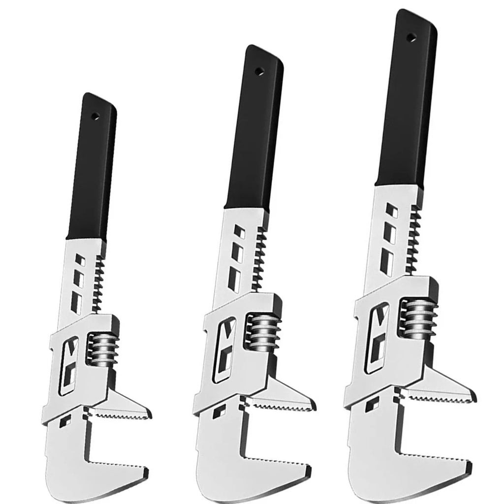 10",12",15"F-type Wrench Right Angle Wide Jaw Opening Adjustable Spanner Wrench Tools Use in Auto,Construction and Home Repairs