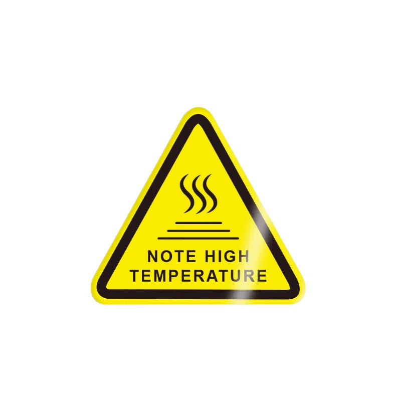 10Pcs 50X50Mm Safety Warning Signs, Workshop Production Safety Warning Signs, Hazard Warning Signs