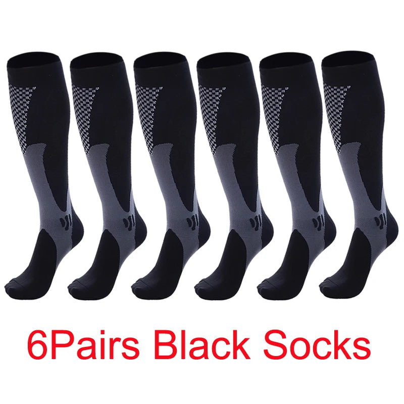 Compression Socks Travelers Socks Football Soccer Thigh Long Tube Unisex Outdoor Sports Nurses Stockings For Men Women