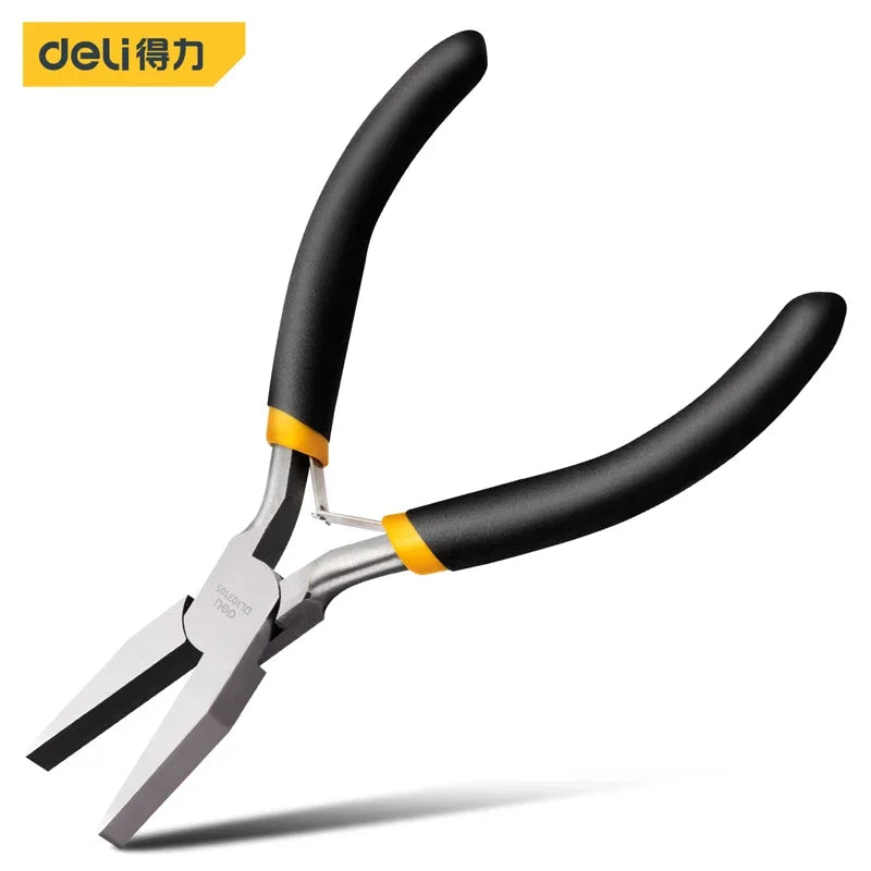 Deli 1 Pcs Mini Pliers Making Pliers Precision Wire Cutters, Needle, Round & Bent Nose for Making, Chain Nose, Craft, Earring