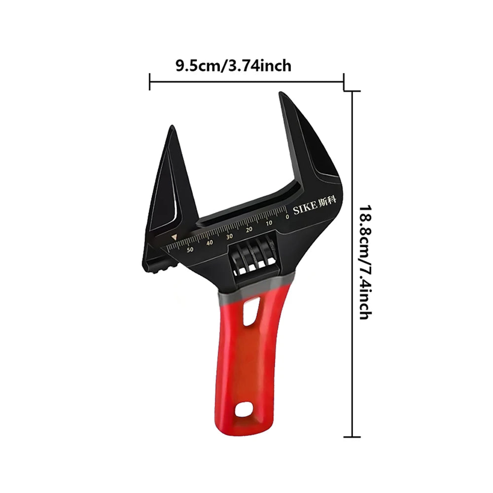5/6/8 Inch Lightweight Adjustable Wrench Large Opening Short Handle Multi-Function Mini Wrench Plumbing Pipe Bathroom Tools