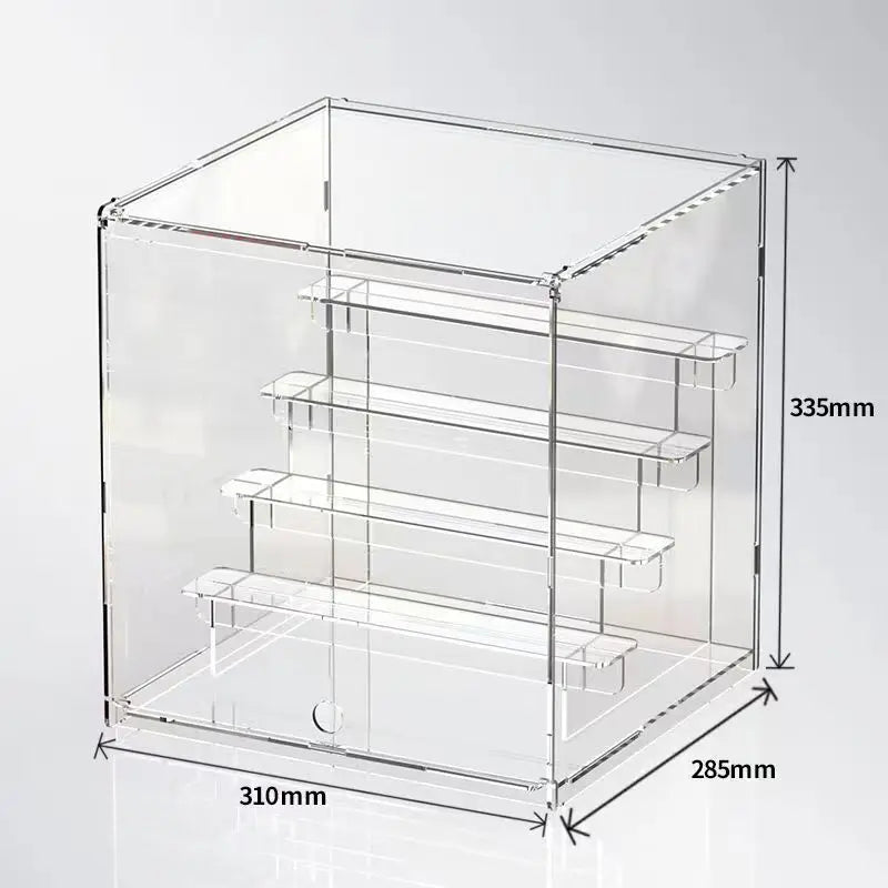 Orange Transparent Acrylic Storage Boxes, Transparent Ladder Display Cases Toys, Car Models, Souvenirs Storage Display Cabinet