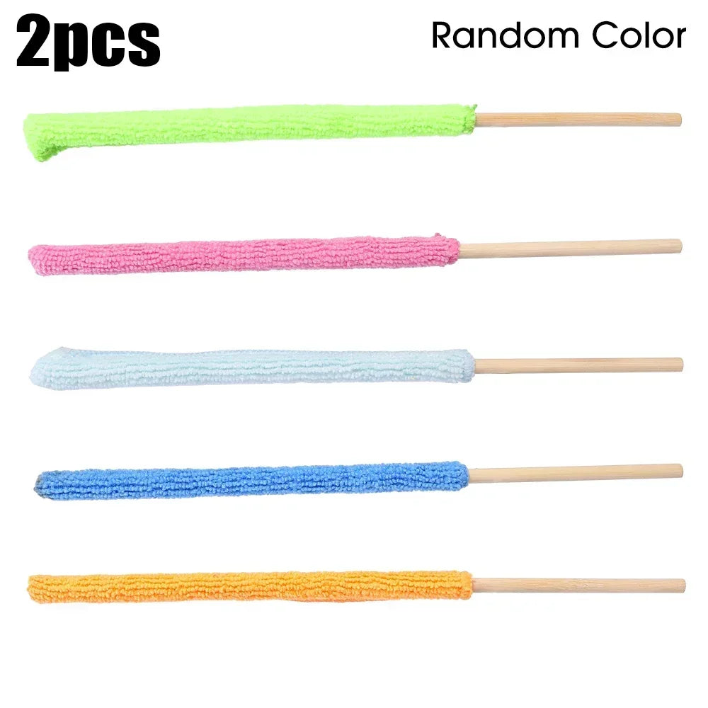 Microfiber Car Detail Cleaning Brush Long Handle Air Conditioner Blind Narrow Dust Collector Stick Auto Wash Cloth Brushes Tools