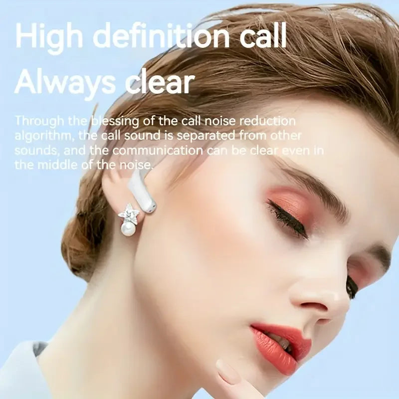Bluetooth V5.3 Earphones Anti-sweat Lightweight Headphones Compatible With Smart Phone Laptop Computer Earbuds