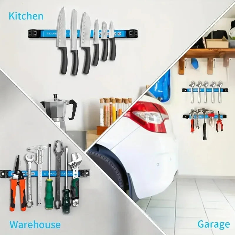 8/12/18/24 inch Magnetic Tool Holder Heavy Duty Tool Bar,Space Saving Metal Organizer Rack Tool for Workshop Garage Home