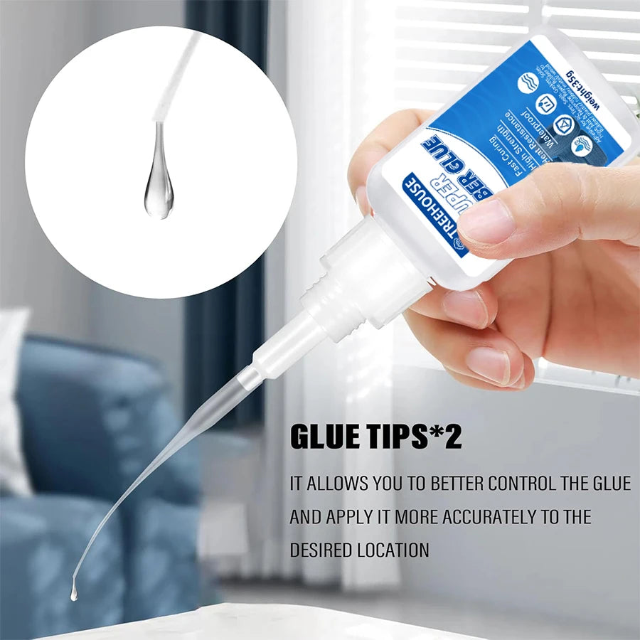 15-35G Super Rubber CA Glue, Fast Curing High Strength Adhesive, Heat & Waterproof Glue for Tire, Hose, Gasket, Rubber & More