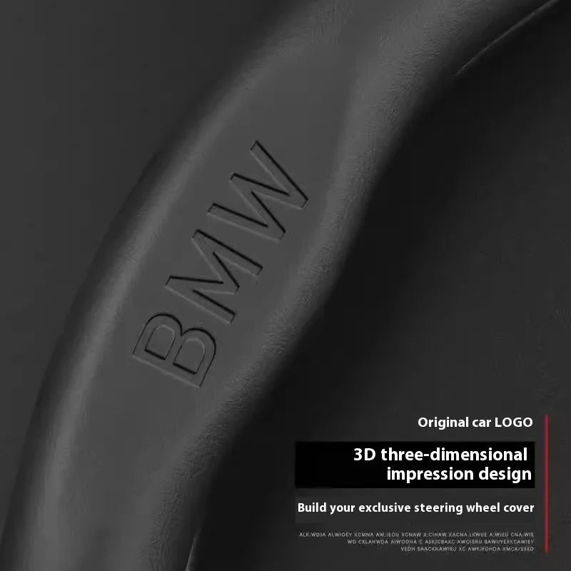 Car 3D Embossing Ventilate Steering Wheel Cover For BMW M Power M3 M4 M5 E36 E39 E46 E60 E90 F10 F15 F20 F25 F30 G30 X1 X3 X5 X7