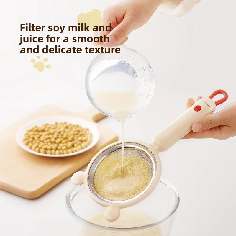 Kitchen Multi-functional Flour Sifter Strainer Soybean Milk Filter Net Household Ultra-Fine Debris Separator