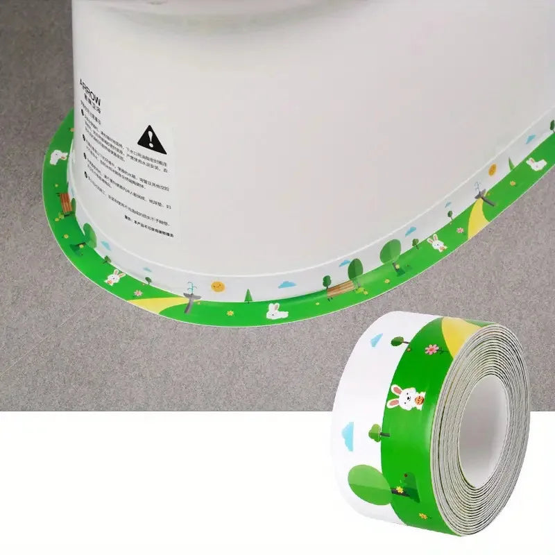 Caulk Tape Self Adhesive Waterproof, Bathroom Caulking Strip Floor Tile Toilet Tub Baseboard Trim, DIY Renter Friendly Decor
