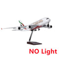 Airbus A380 UAE/Emirates Toy Plane Model 1/160 Scale 18 inchs Large Model Airplane Toy Kits with Stand Airliner Model Plane