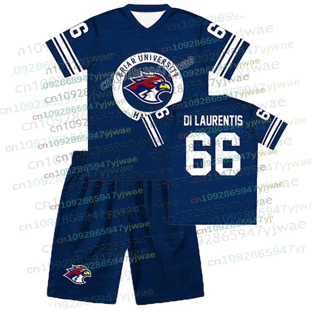 Off Campus Briar University Jersey 2 Piece Outfit Tracksuit Graham 44 22 DI LAURENTIS 66 Tucker46 Mens Tshirt Shorts 2 Piece Set