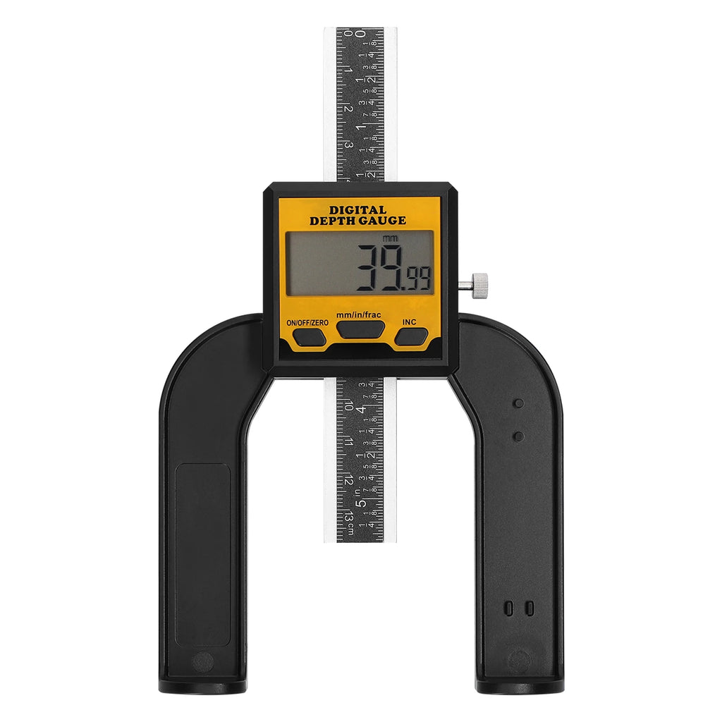 0-80mm Digital Depth Ruler Tablesaw Height Ruler with Magnetic Bottom 3 Units Vernier Caliper Woodworking Height Depth Gauge