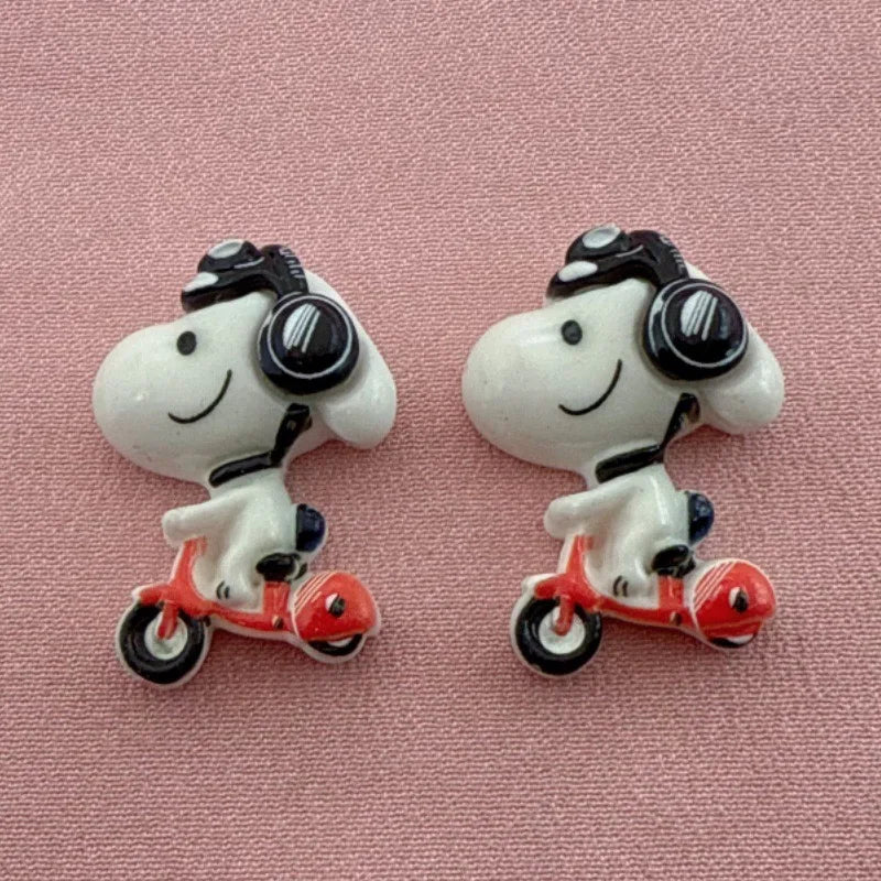10pcs resin cute card puppy series pendant, DIY jewelry making earrings, keychain accessories