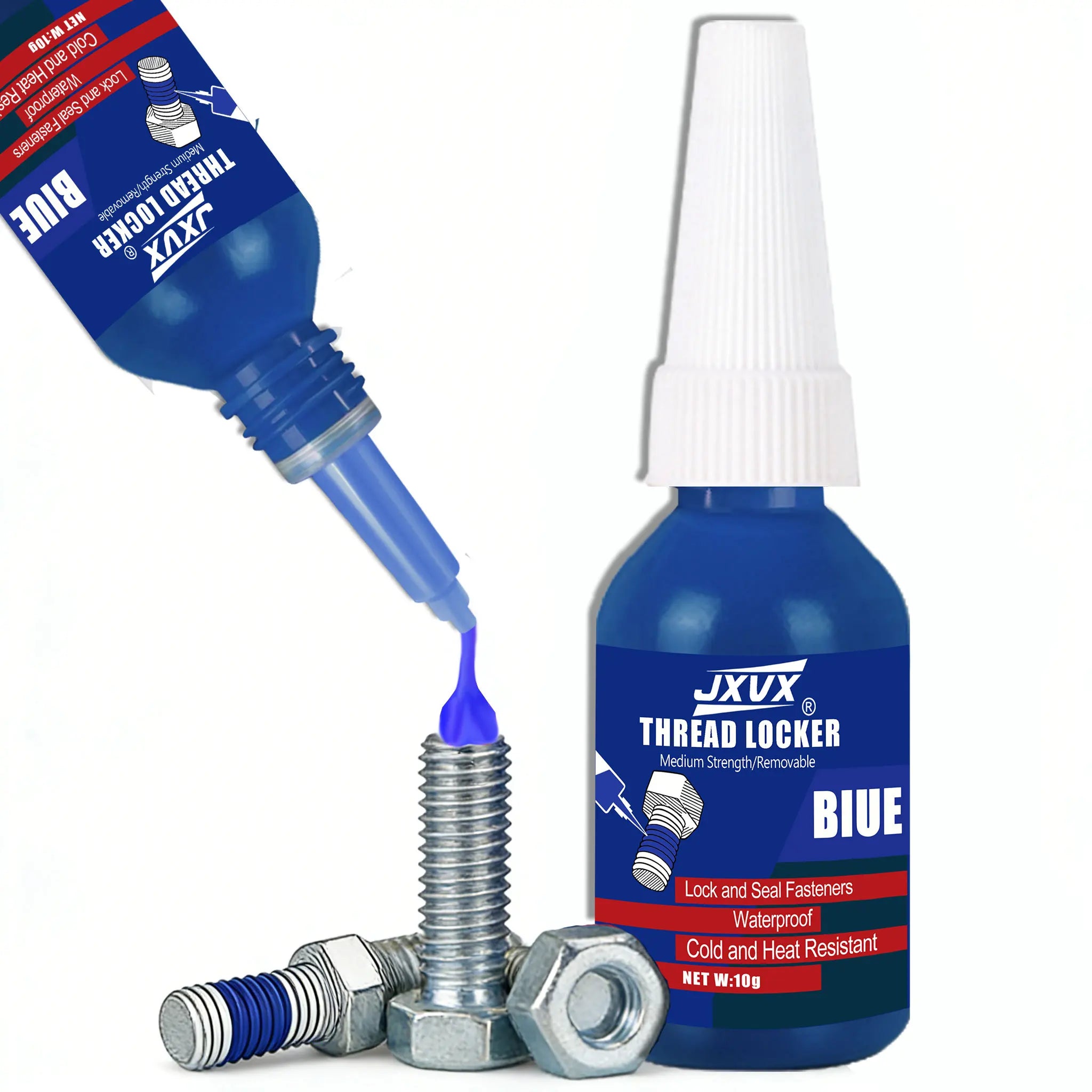 3-9 Pcs Thread Locking Glue, Screw Adhesive, Blue Anaerobic Glue, Locking Sealant for Threads and Nuts, Corrosion-Resistant Anti-Loosening Glue, Quick-Drying, 10ml