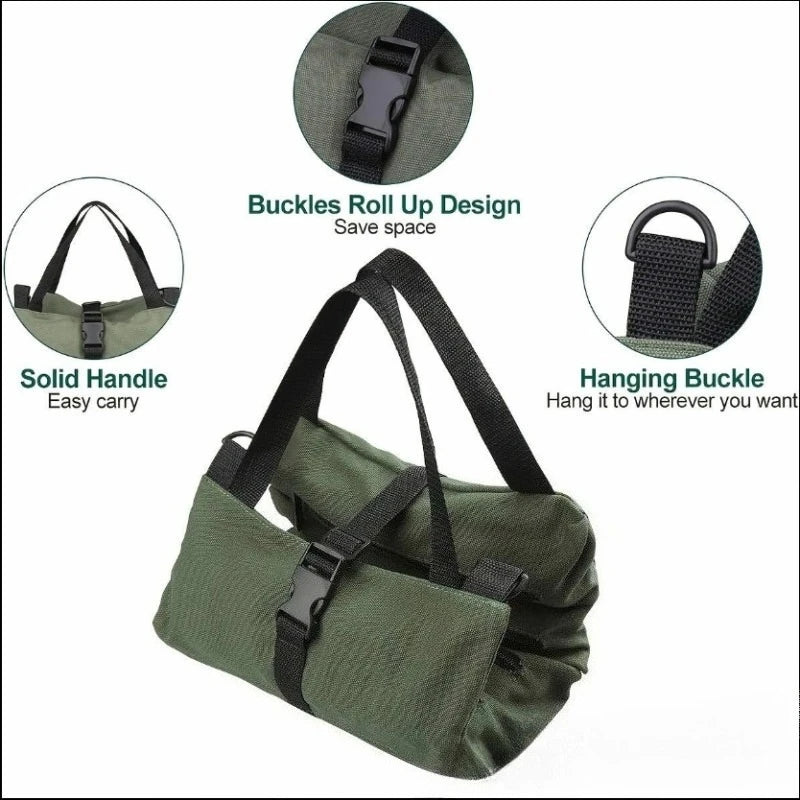 Professional Tool Bag for Mechanics Electricians Carpenters Oxford Roll Up Organizer Garage Storage Portable Multiple Zipper