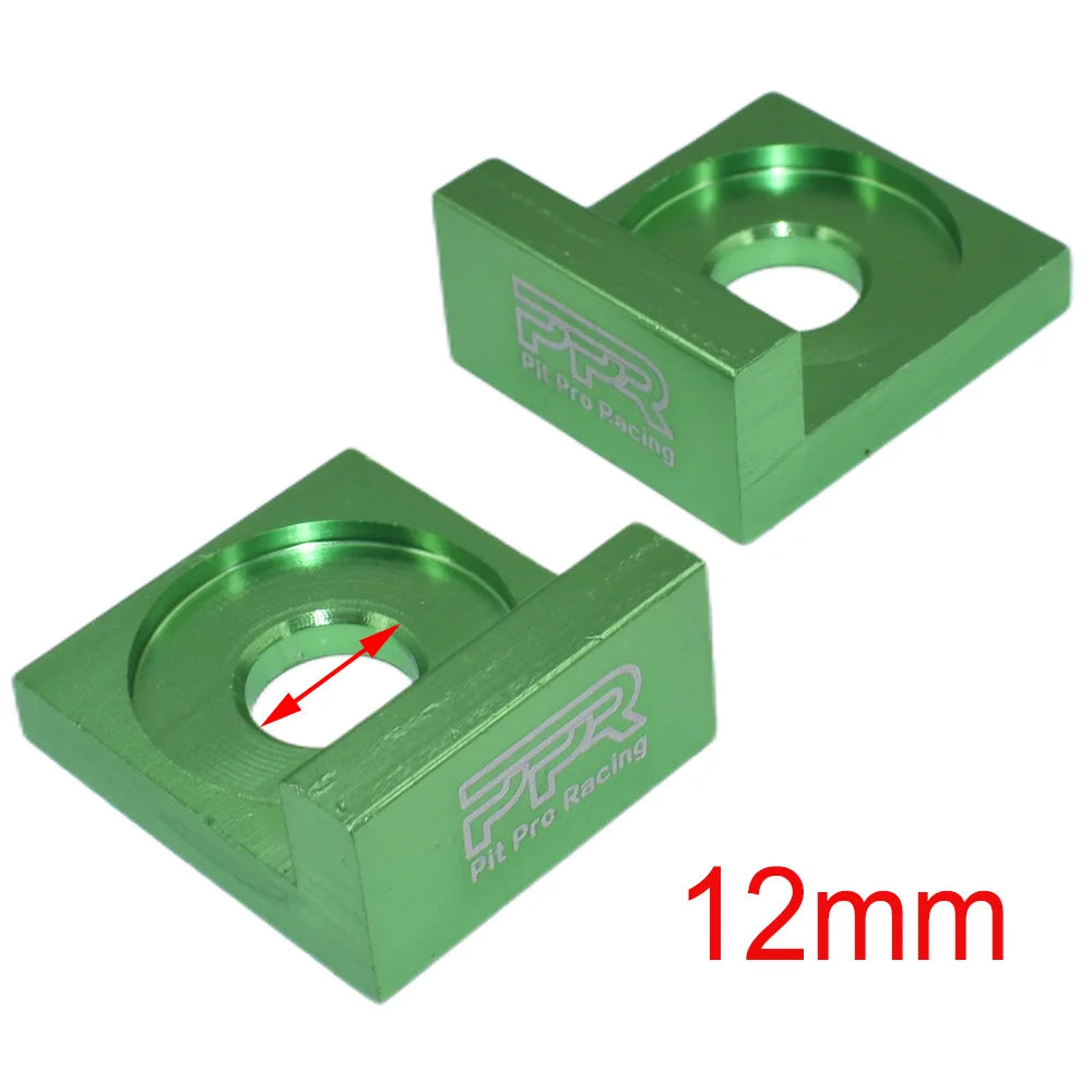 12mm/15mm Aluminum CNC Chain Block Axle Tensioner Adjuster for 110 125cc PIT Quad Trail Dirt Bike ATV Dirt Pit Bike Motocross