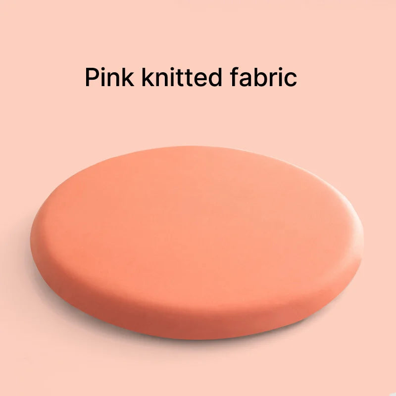 Round Ice Silk Fiber Fabric Seat Cushion Rebound Memory Foam Stools Chair Cushion Japanese Solid Thick Soft Comfy Butt Cushion