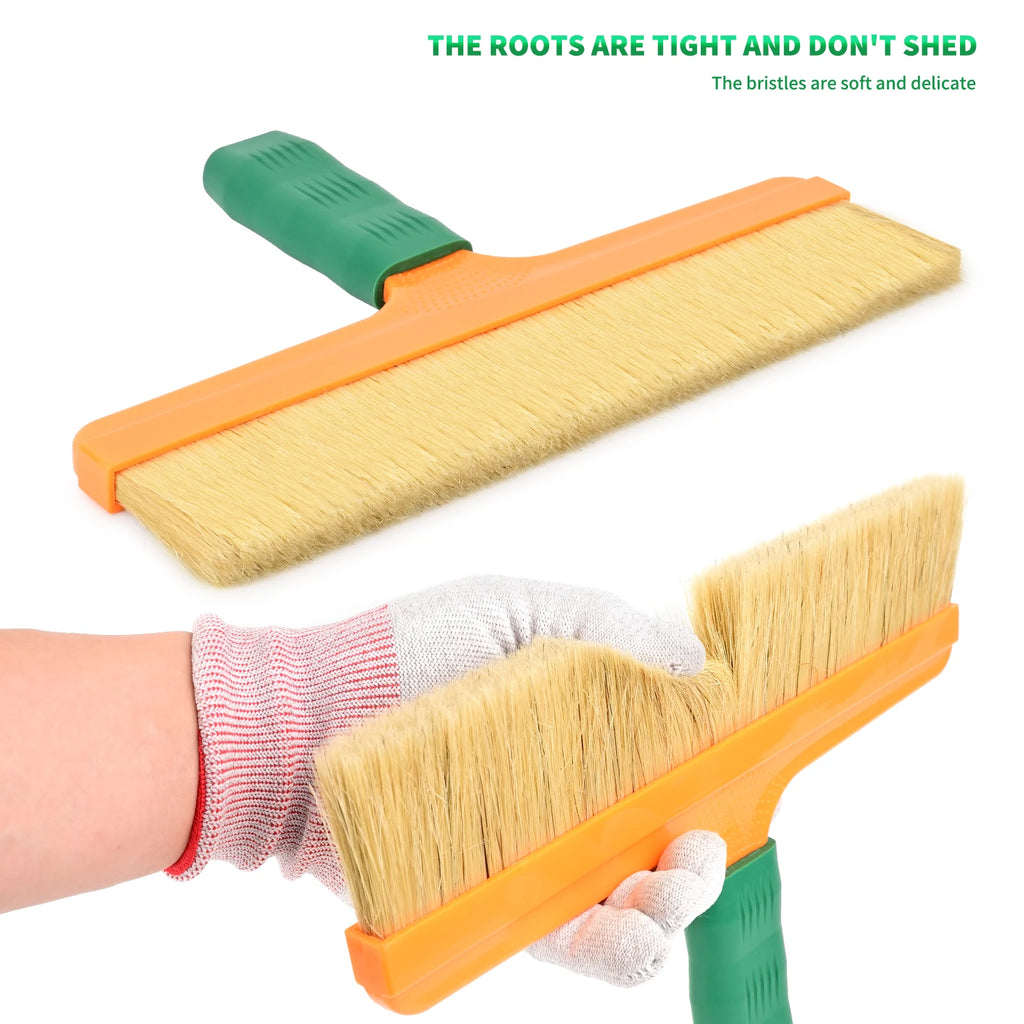 FOSHIO 12'' Professional Bristle Hair Brush Wrapping Film Tool Car Wash Window Tinting Wallpaper Decal Pasting Handheld Smoother