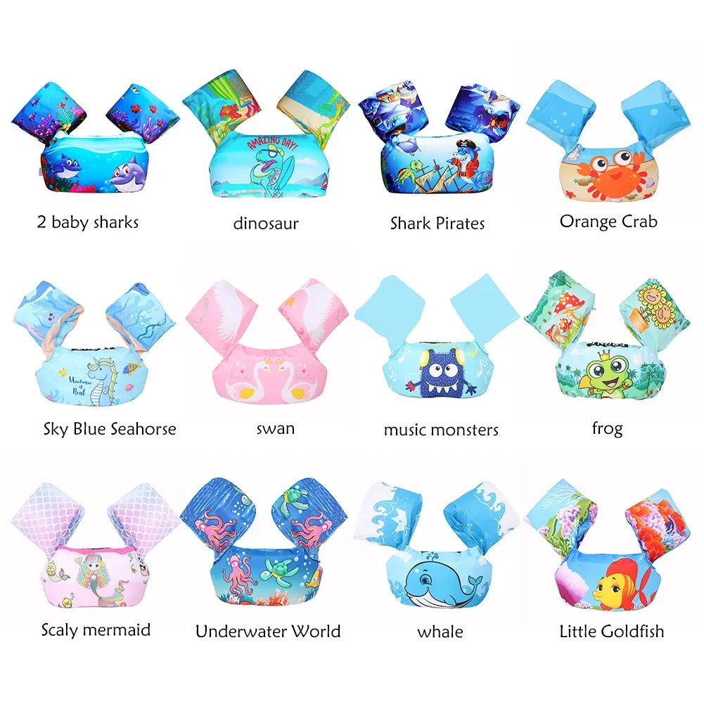 Children's Life Jacket Swimming Float Arm Band Cartoon Emergency First Aid Buoy for Pool Safety