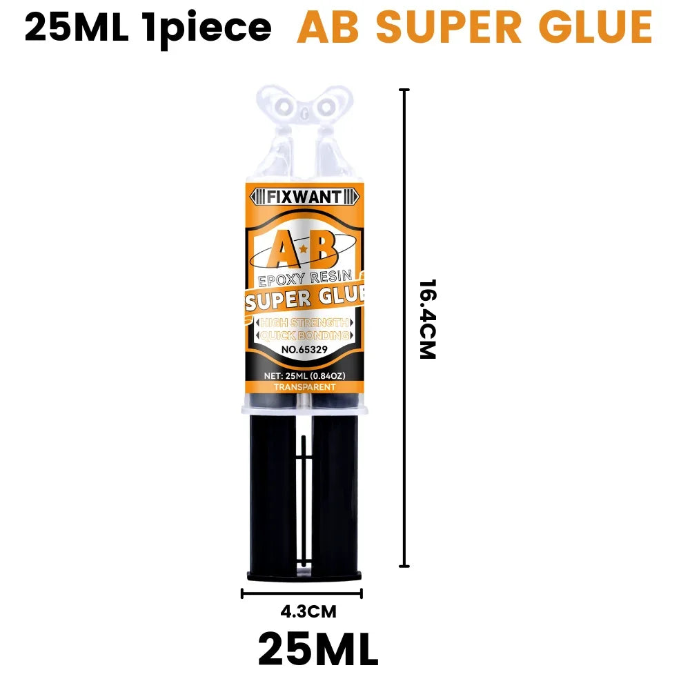 AB Epoxy Glue High Temp Resistant | Metal Stainless Steel Glass Repair | Cold Welding Adhesive | 6ml 25ml Tube