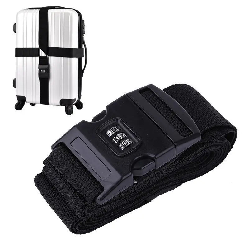 cipher lock Travel Belt Trolley Seat Belt Luggage Packing Box Cross Strap Suitcase Packing Seat Belt Reinforced Adjustable Strap