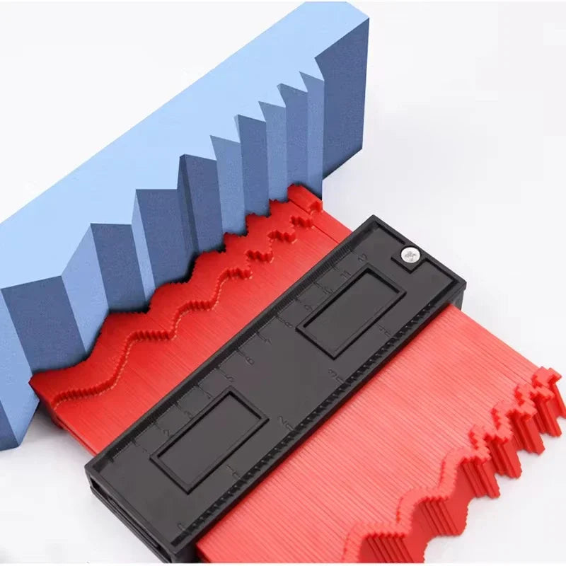 Contour Gauge Duplicator Ceramic Tile Carpet Cutting Template Profile Measuring Angle Ruler Shape Plastic Copy Woodworking Tools