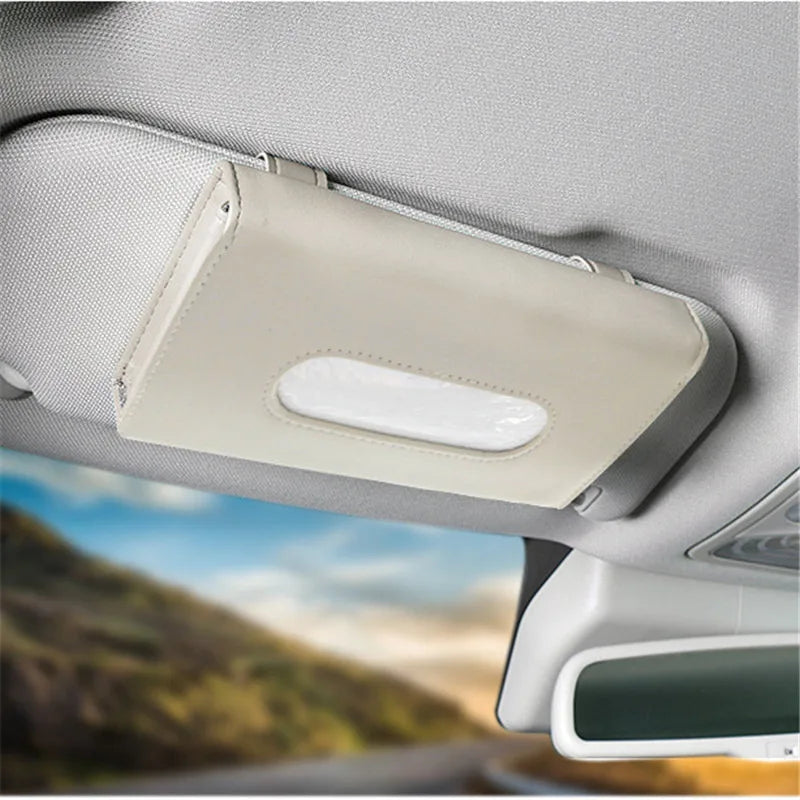 1Pcs Car Tissue Box Towel Sets Car Sun Visor Tissue Box Holder Auto Interior Storage Decoration for BMW Car Decor Accessories