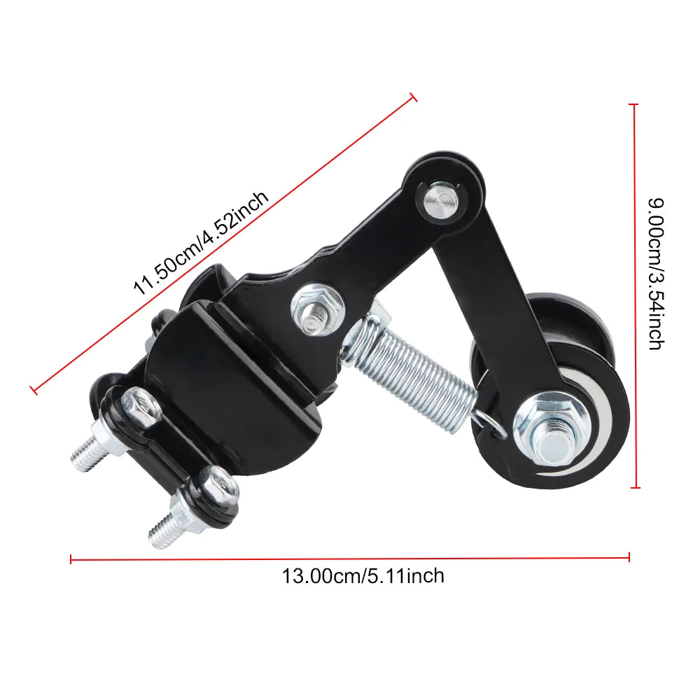 4 Wheeler Motorized Bike Motorcycle Chain Adjuster Tensioner Sprocket Parts Tools Universal Guide with Guide Wheels Bike