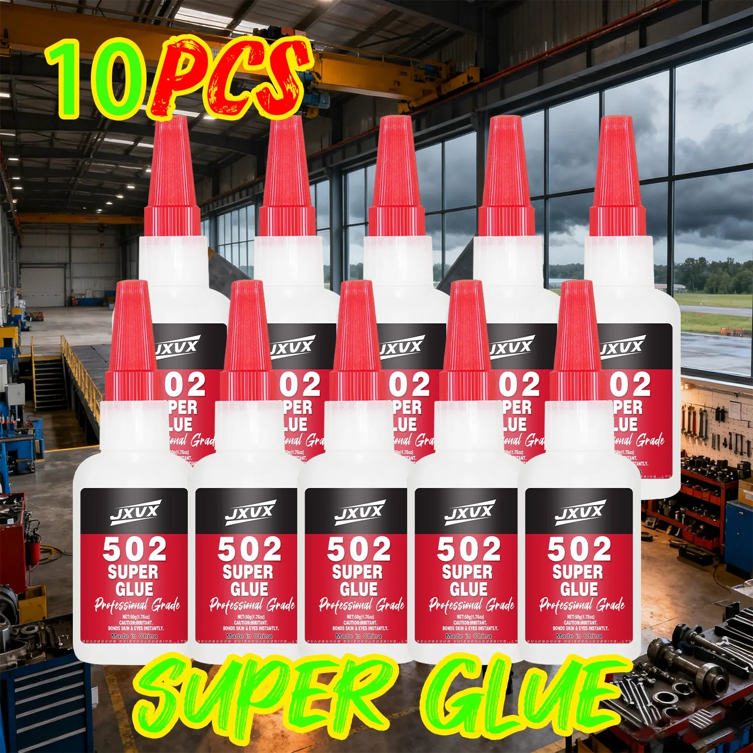 502 Super Instant Adhesive for Repairing Metal, Plastic, and Wood  - 5S Quick-Drying Cyanoacrylate (20/50g)
