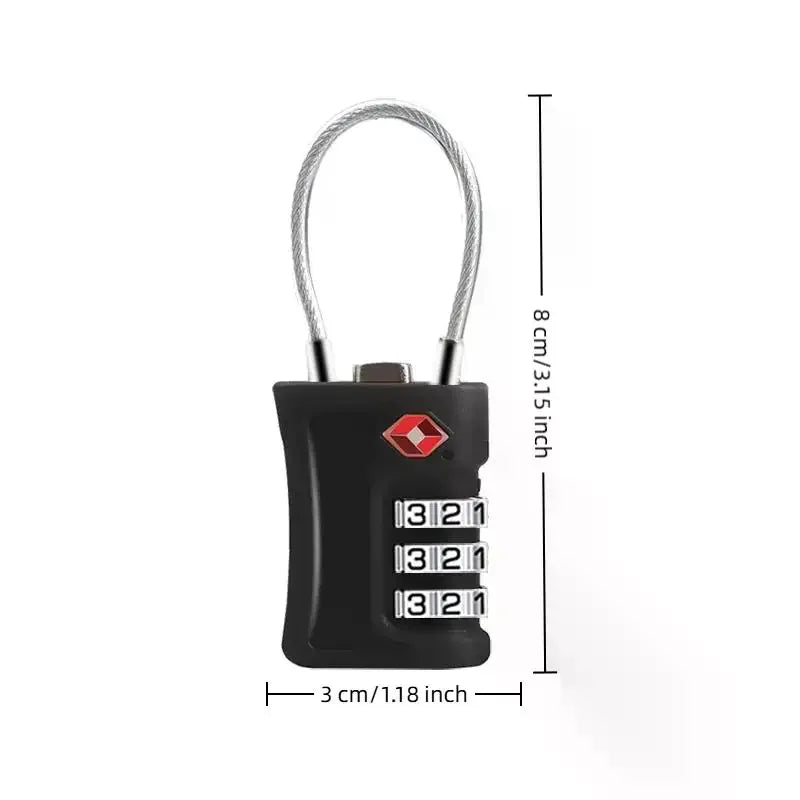 Travel TSA Customs Lock Password Changeable Lock 3 Digit Portable Zinc Alloy Suitcase Luggage Backpack