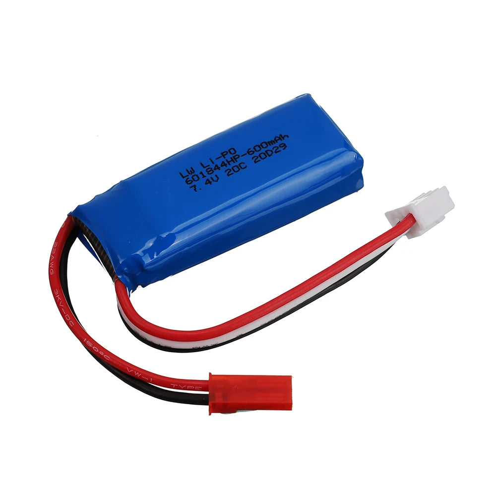 7.4V 600mAh Lipo Battery Charger for WLtoys K969 K979 K989 RC Car for XK A280 A160 A300 RC Aircraft Spare Parts 2s 7.4v Battery