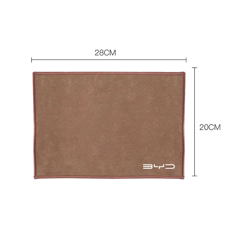 Suede Fleece Microfiber Towel Car Logo Cleaning Rag Cloth For BYD Dolphin Seagull Seal Song Pro Yuan Up EV QIn Han Plus Tang Max