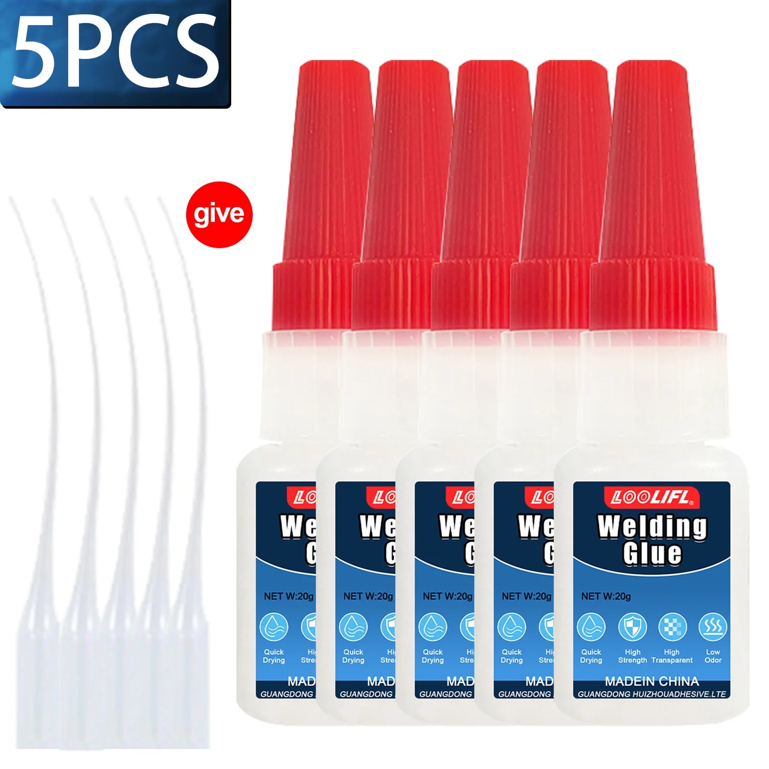 Universal Super Glue Extra Strong Adhesive Quick Drying Cyanoacrylate for Metal Plastic Wood Bonding Ceramic Liquid Glue Tool