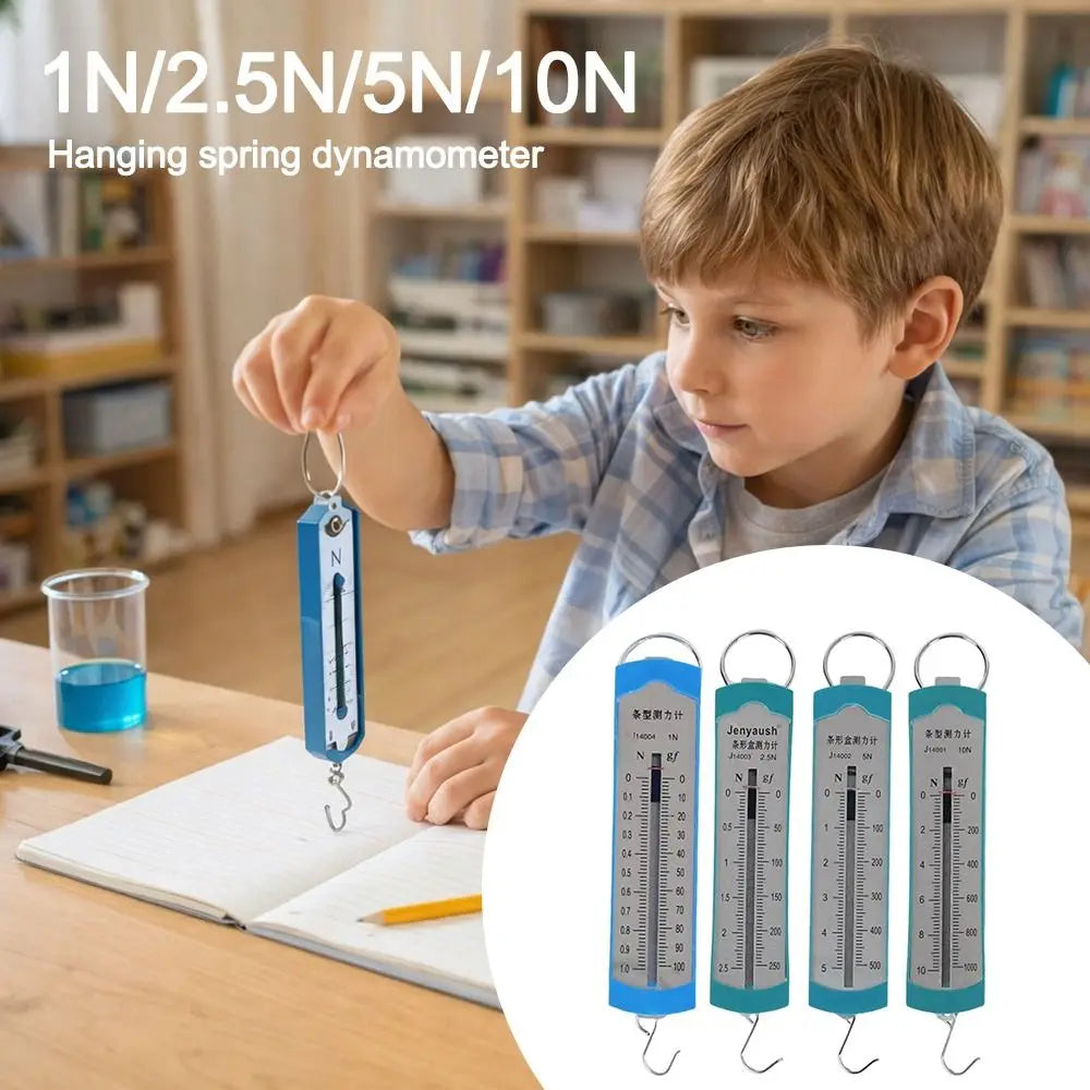Easy to Read 1N Spring Scale 2.5N 5N Spring Dynamometer Clear Scale 10N Hanging Spring Dynamometer Physics Study