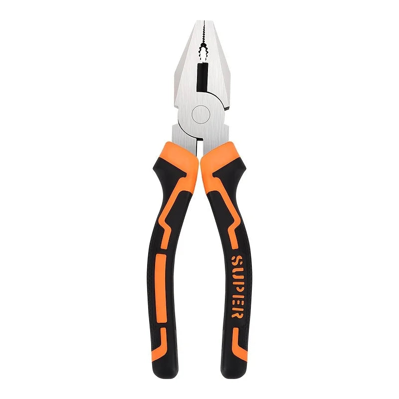 6-Inch Industrial Grade Steel Needle-Nose Pliers - Precision Wire Cutting & Gripping Tool for Electrical Work, Household Use