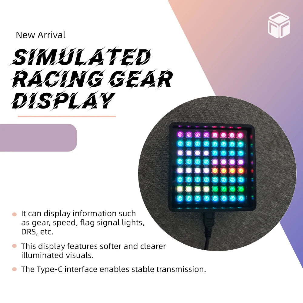 Sim Racing Game Dashboard Flag Signal Light Gear Display Compatible Logitech G29/G27 Thrustmaster T300 SIMAGIC MOZA FANATE HB055