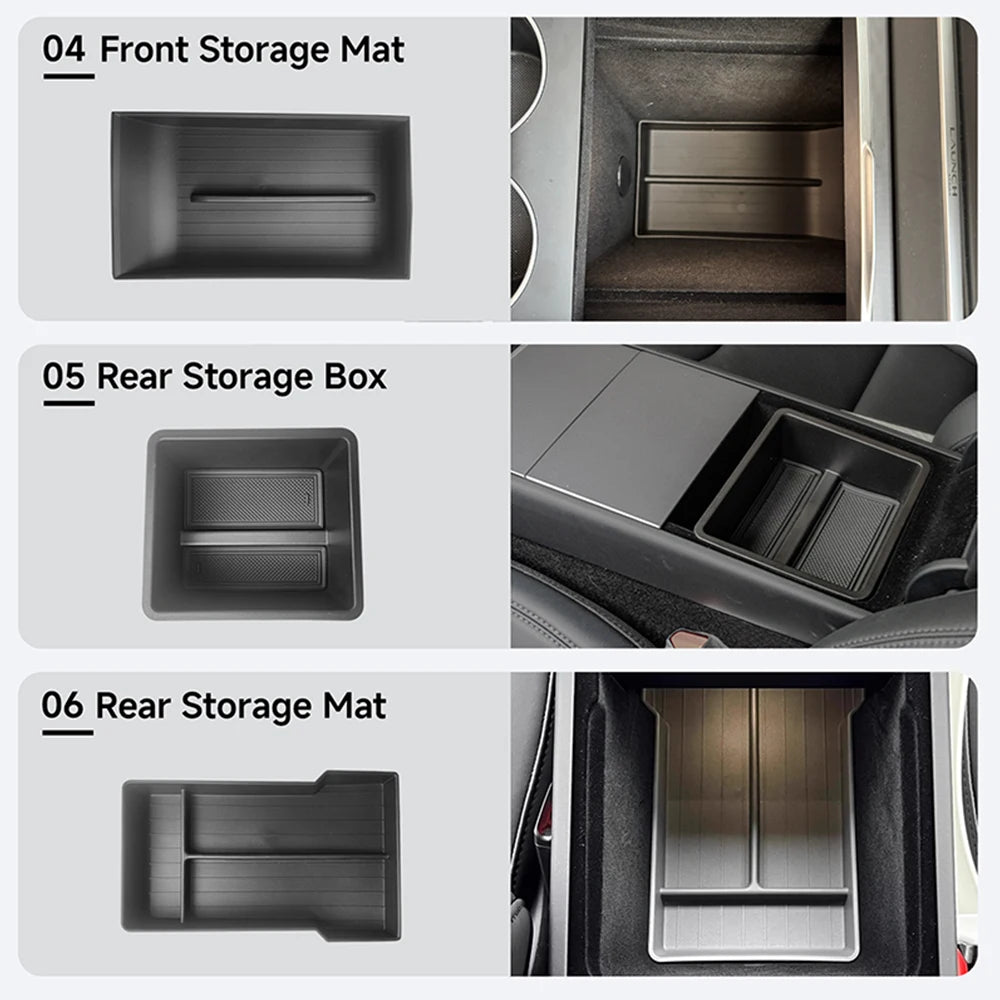 Storage Box for Tesla Model Y Juniper Accessories Center Console Trays for Tesla Model Y Juniper 2025-2026 Webcam Cover